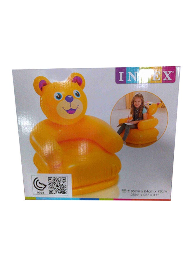 INTEX Air Teddy Bear Shape Attractive Designed Lightweight Inflatable Chair 65x64x79cm  - Image 3