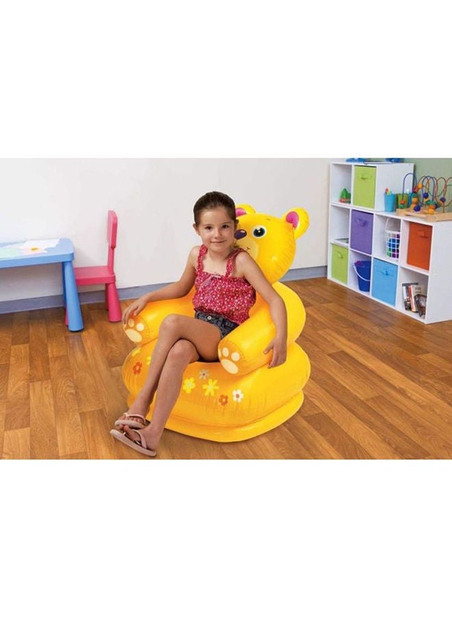 INTEX Air Teddy Bear Shape Attractive Designed Lightweight Inflatable Chair 65x64x79cm  - Image 5