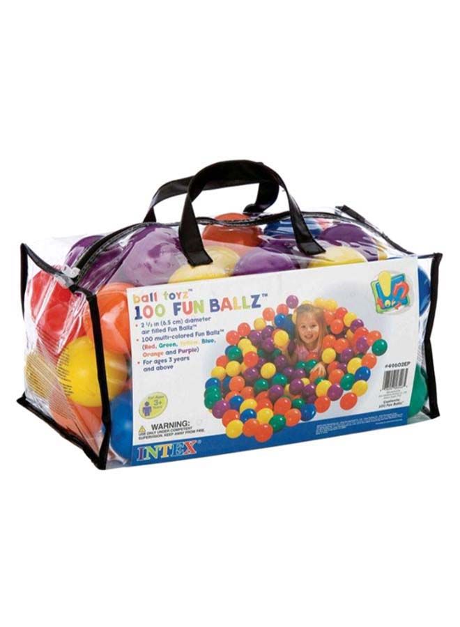 INTEX 100-Piece Non Toxic Fun Pit Balls Colorful Ocean Kids Play Ball 7x7x7cm - Image 2