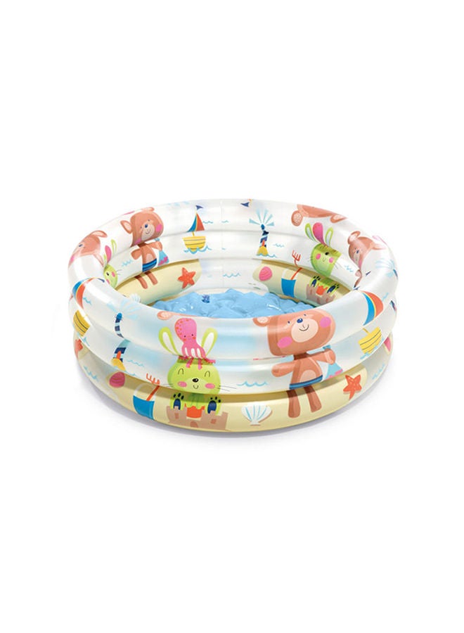 INTEX Beach Buddies 3 Ring Baby Pool 61x22cm  - Image 2