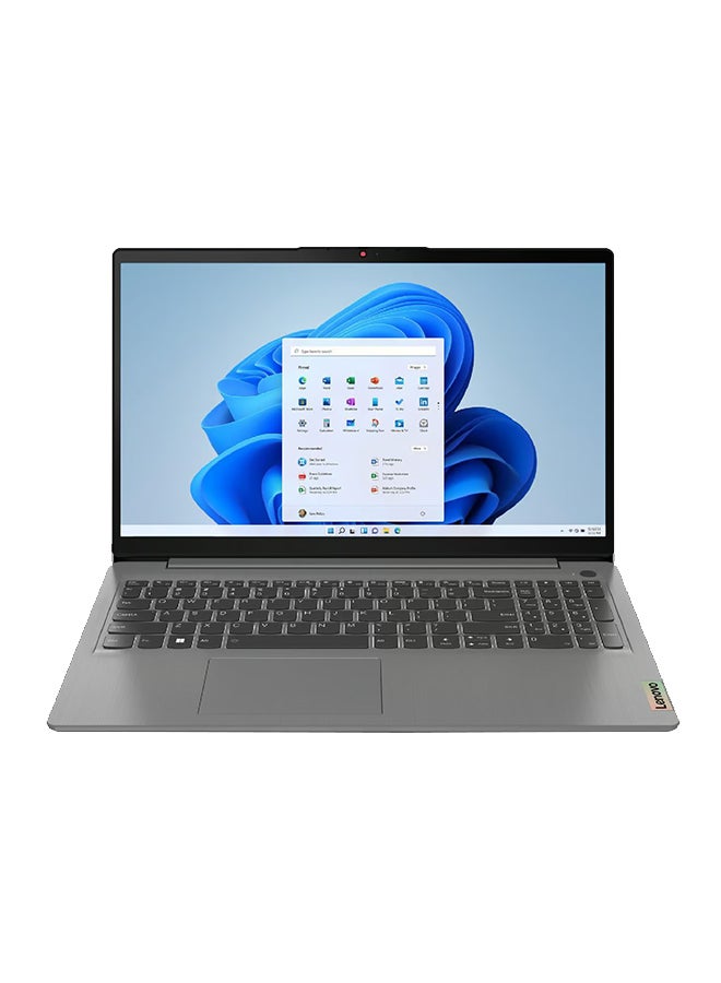 Lenovo IdeaPad 3 Laptop With 15.6-Inch FHD Display, AMD Ryzen 7 5825U Processor/8GB RAM/512GB SSD/Intel Iris Xe Graphics/Windows 11 Home Arabic Arctic Grey (Upgraded Version)  - Image 1