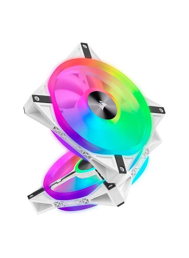 CORSAIR - QL Series iCUE QL140 RGB 140mm RGB LED PWM Fan With Dual Fan Kit with Lighting Node Core White - Image 1