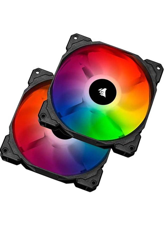 CORSAIR - iCUE SP140 RGB PRO Performance 140mm Dual Fan Kit with Lighting Node Core Black - Image 1