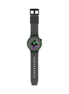 Swatch Pink Taste Black  Silicon Strap Watch  - Image 2