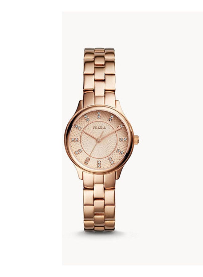 FOSSIL Women's Modern Sophisticate Three-HAnd -Tone Stainless Steel Watch BQ1571 - 30 mm - Rose Gold  - Image 3