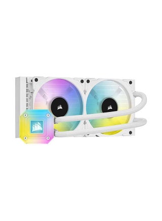 ICUE H100i Elite Capellix Liquid, ML120 RGB PWM Fans, 240mm Radiator, Low-Noise Cooling for Your CPU Cooler - | CW-9060050-WW White - v1675150336/N44418499A_1