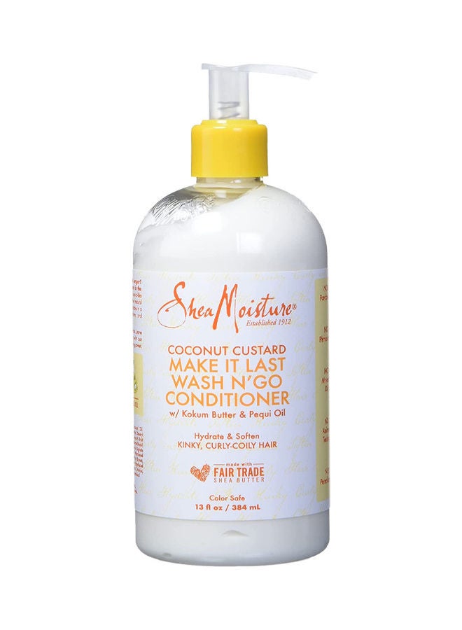 SheaMoisture Coconut Custard Make It Last Wash N' Go Conditioner 384ml - Image 1