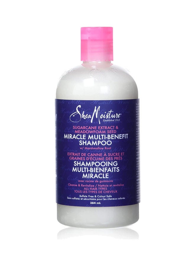 SheaMoisture - Sugarcane Extract and Meadowfoam Miracle Multi Benefit Shampoo 384ml - Image 1