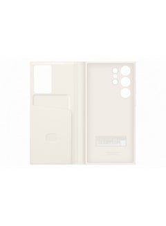 Samsung S23 Ultra Smart View Wallet Case Cream  - Image 2