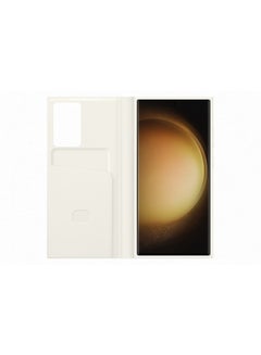 Samsung S23 Ultra Smart View Wallet Case Cream  - Image 4