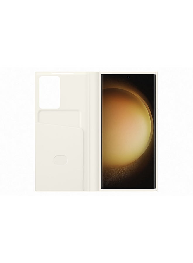 سامسونج حافظة محفظة S23 Ultra Smart View باللون الكريمي كريم - Image 4