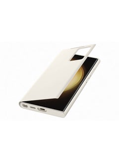 Samsung S23 Ultra Smart View Wallet Case Cream  - Image 5