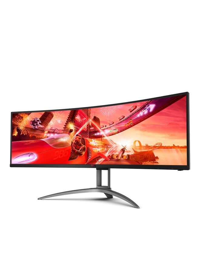 AOC - AG493UCX2 AGON 49-Inch (VA / 1800R) 5K Curved Gaming Monitor,SuperWide 32:9, 5120 × 1440 (DQHD), 165Hz, 1ms, HDMI 2.0x3, DisplayPort 1.4x1, USB-C×1, USB 3.2 Gen1 x 3, DisplayHDR400, FreeSync Premium tear-free immersion Black & Grey - Image 1