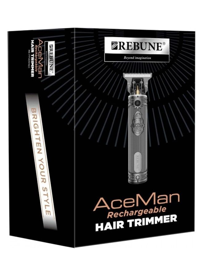 REBUNE Ace Man Rechargeable Hair Trimmer Grey  - Image 2