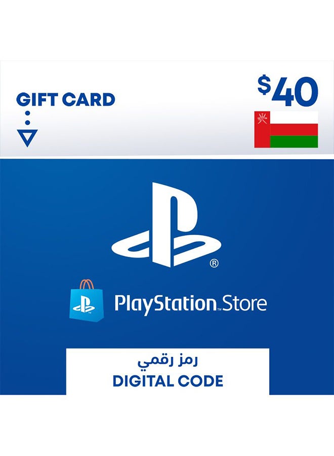 بطاقة هدايا PSN OMAN بقيمة 40 دولارًا (التوصيل عبر الرسائل القصيرة / WhatsApp)