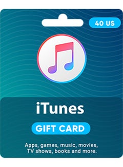 أبل بطاقة هدايا iTunes بقيمة 40 دولارًا - الولايات المتحدة (التوصيل عبر الرسائل القصيرة / WhatsApp) 