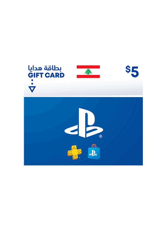 بطاقة هدايا PSN LEB بقيمة 5 دولار