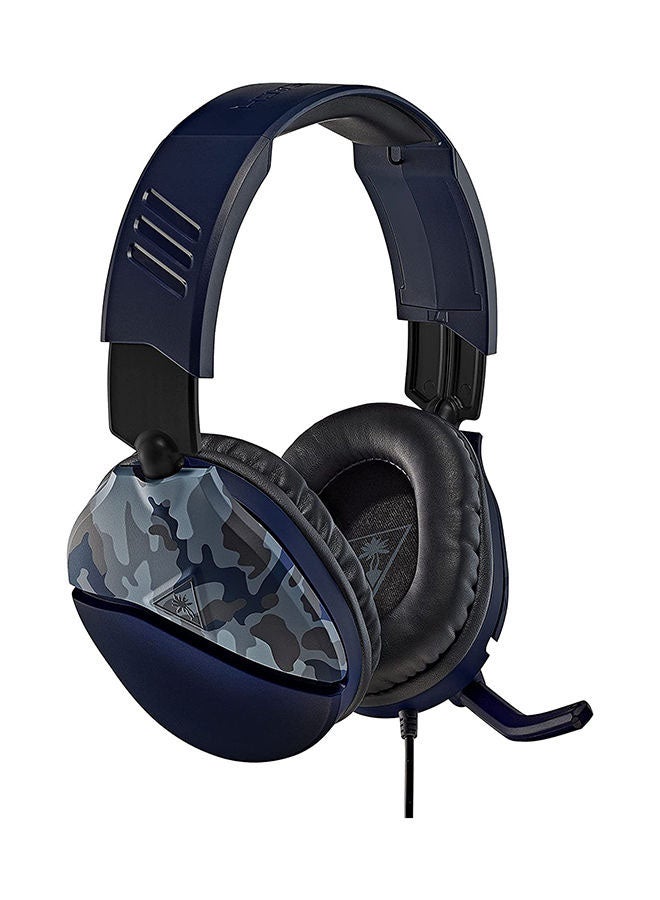 TURTLE BEACH - Turtle Beach Recon 70 Blue Camo Gaming Headset - FLIP-UP To Mute Microphone - Lightweight Comfort - for PlayStation 5, PS4 Pro & PS4, Xbox One & Xbox Series X|S, Nintendo Switch, and Mobile - Image 1