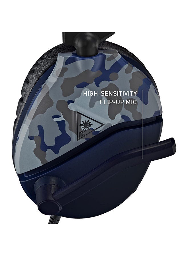 TURTLE BEACH - Turtle Beach Recon 70 Blue Camo Gaming Headset - FLIP-UP To Mute Microphone - Lightweight Comfort - for PlayStation 5, PS4 Pro & PS4, Xbox One & Xbox Series X|S, Nintendo Switch, and Mobile - Image 1