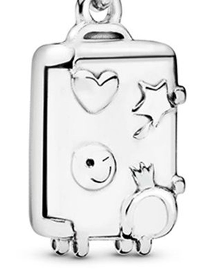 PANDORA - Sterling Silver Suitcase Cubic Zirconia Dangle Charm - Image 1