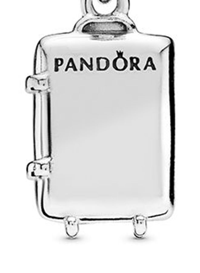 PANDORA - Sterling Silver Suitcase Cubic Zirconia Dangle Charm - Image 1