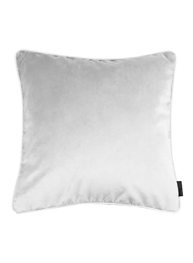REGAL IN HOUSE square Velvet Soft Decorative Cushion Solid Design White 45x45centimeter  - Image 1