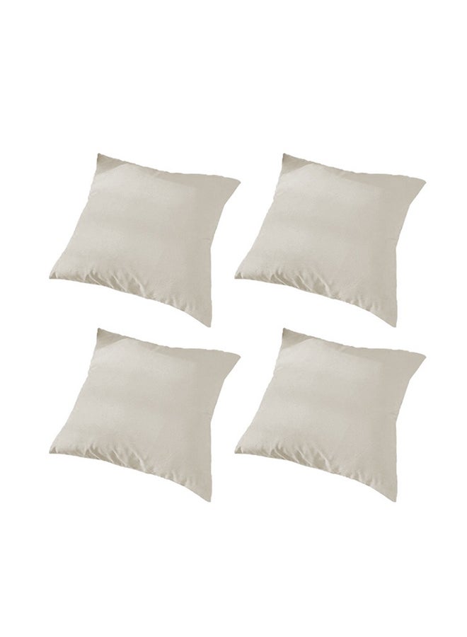 ريغال إن هاوس - طقم وسائد ديكور عدد 4 مربعة الشكل مخملية ناعمة بتصميم سادة velvet سكري 45x45سم - Image 1