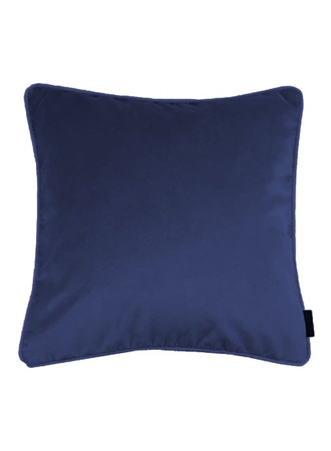 REGAL IN HOUSE square Velvet Soft Decorative Cushion Solid Design polyester Dark Blue 45x45cm  - Image 1