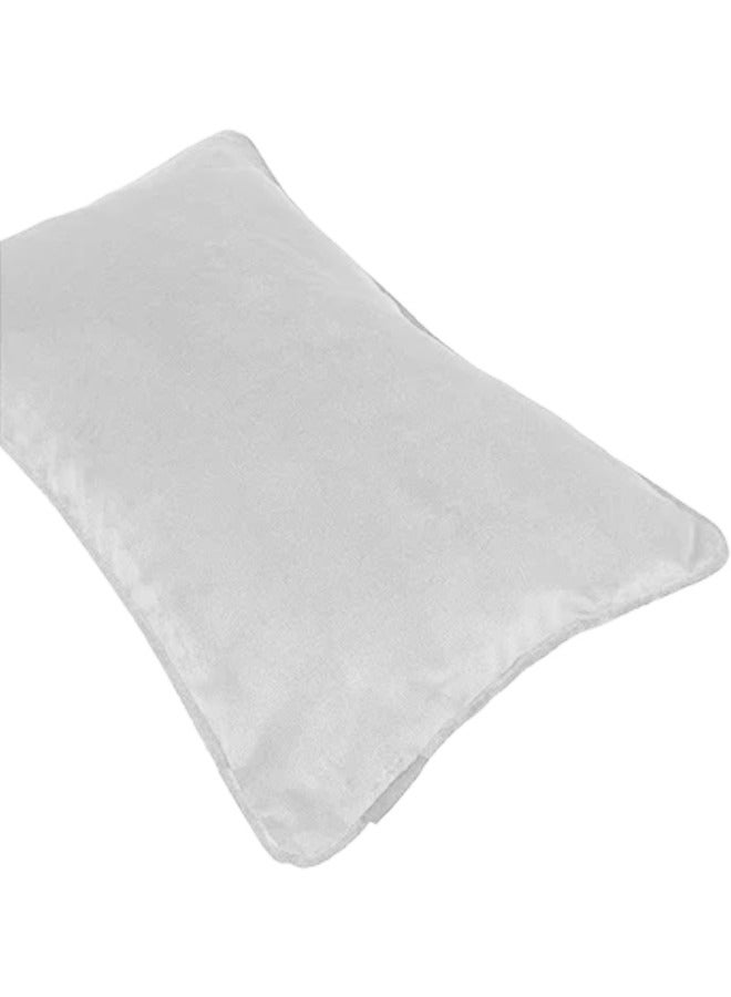 Kunzita Rectangular Velvet Decorative Cushions Solid Design Beige 50x30cm - Image 2