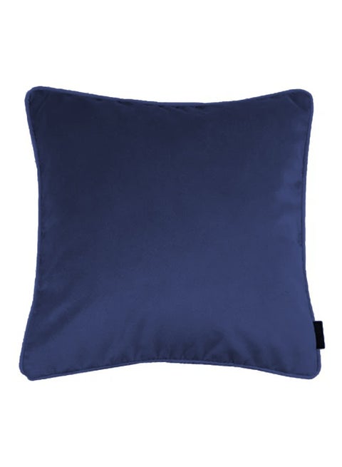 square Velvet Soft Decorative Cushion Solid Design Dark Blue 45 x 45cm
