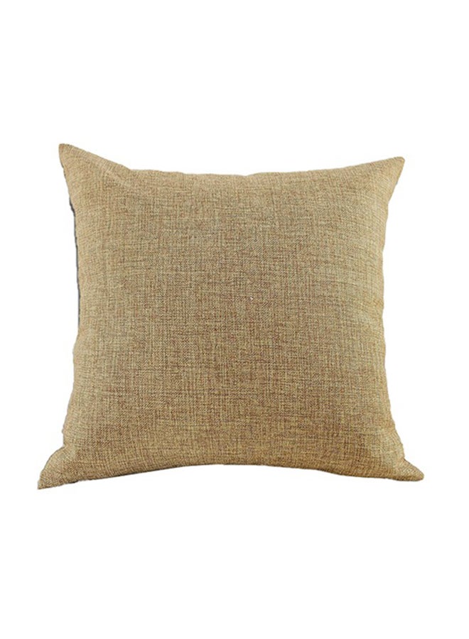 square Linen Decorative Cushions Solid Design Beige 45x45cm - v1675177459/N50165860A_1