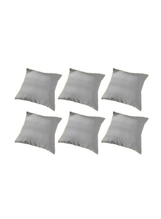 6 Pieces Velvet Soft Decorative Cushion Set Solid Design velvet Gray 45 x 45cm - v1675177553/N32902981A_1