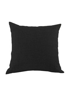 square Linen Decorative Cushions Solid Design combination Black 45x45cm