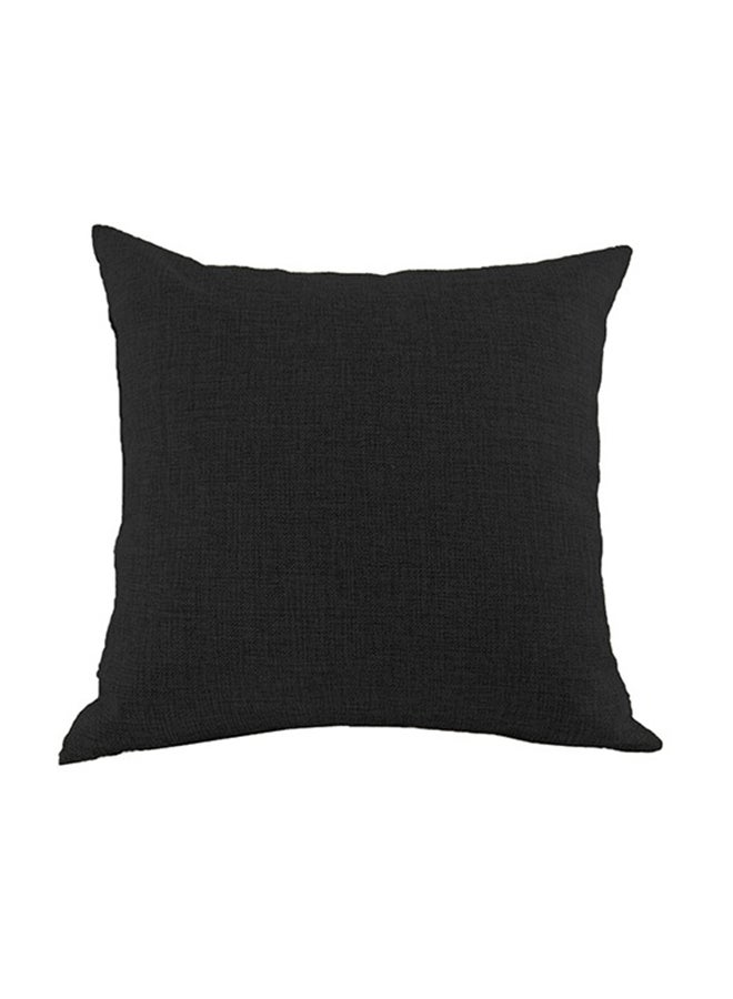 REGAL IN HOUSE square Linen Decorative Cushions Solid Design combination Black 45x45cm  - Image 1