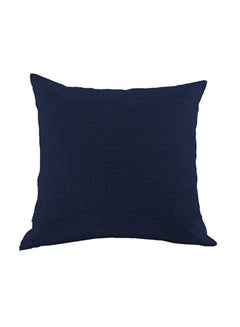 square Linen Decorative Cushions Solid Design combination Dark Blue 45x45cm