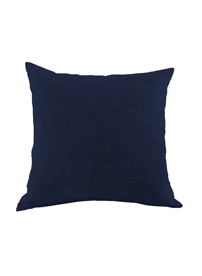 REGAL IN HOUSE square Linen Decorative Cushions Solid Design combination Dark Blue 45x45cm  - Image 1