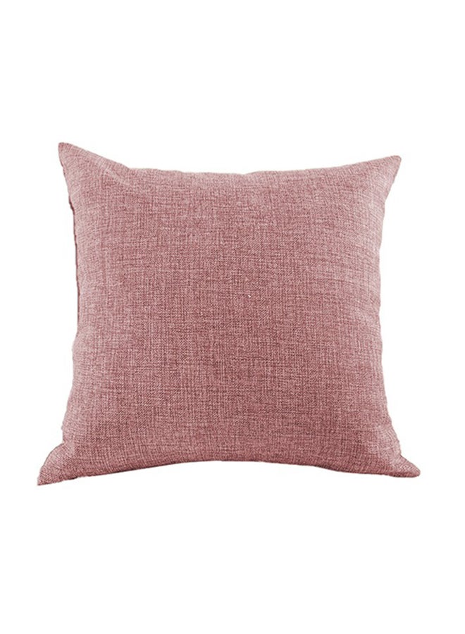 REGAL IN HOUSE square Linen Decorative Cushions Solid Design Combination Dark Pink 45x45centimeter  - Image 1