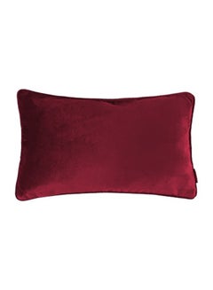 REGAL IN HOUSE Rectangular Velvet Decorative Cushions Solid Design polyester Burgundy 50x30cm  - Image 1