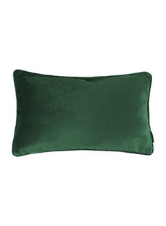 REGAL IN HOUSE Rectangular Velvet Decorative Cushions Solid Design Polyester Dark Green 50x30cm  - Image 1