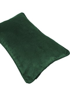 REGAL IN HOUSE Rectangular Velvet Decorative Cushions Solid Design Polyester Dark Green 50x30cm  - Image 2