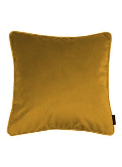 square Velvet Soft Decorative Cushion Solid Design Gold 45x45cm