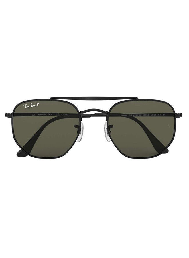 Full Rim Hexagon Sunglasses - RB3648 002 - Lens Size: 52 mm - Black - v1675179170/N36039588A_2