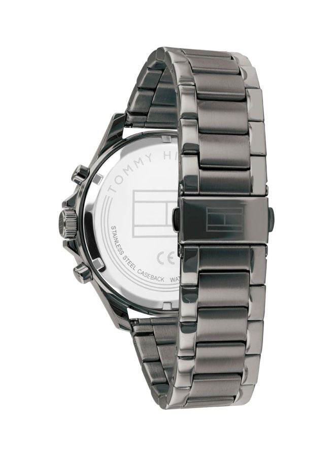 TOMMY HILFIGER - Men's Round Shape Stainless Steel Analog Wrist Watch 46 mm - Grey - 1791719 - Image 1