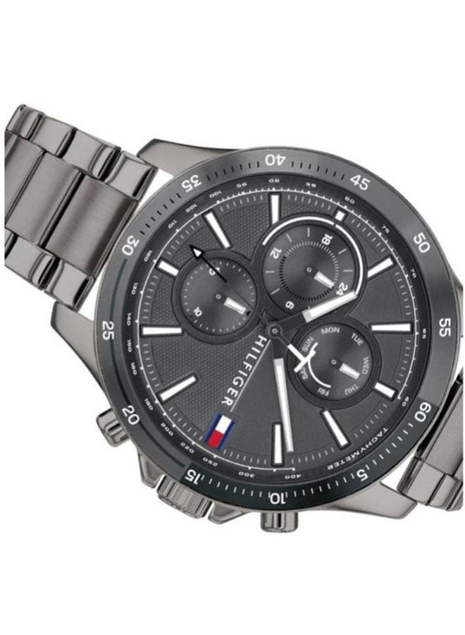 TOMMY HILFIGER - Men's Round Shape Stainless Steel Analog Wrist Watch 46 mm - Grey - 1791719 - Image 1