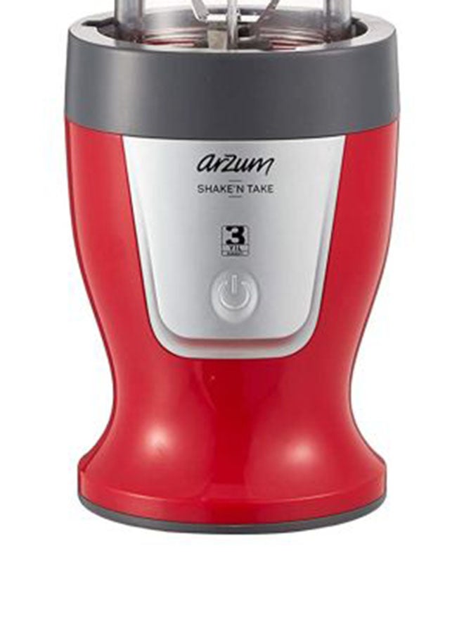 Arzum Personal Blender - 300w 570 ml 300 W AR1032 Red/Grey/Clear  - Image 5