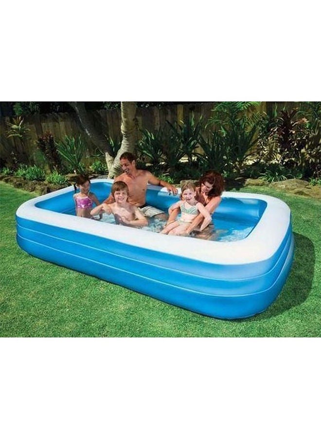 INTEX Portable Lightweight Foldable Compact Strong And Durable Rectangular Inflatable Pool For Kids 306x183x56cm 306x183x56cm - Image 2