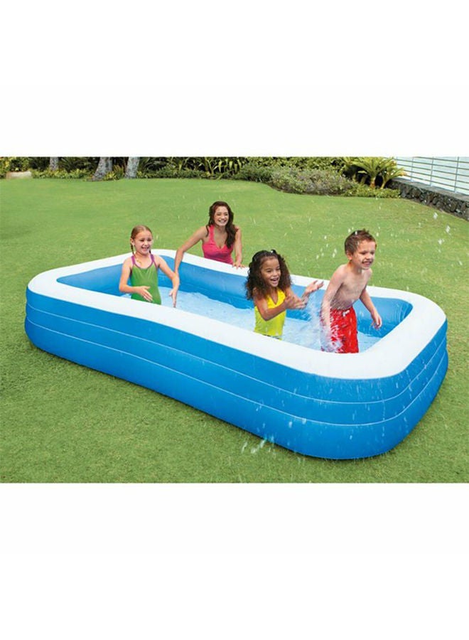 INTEX Portable Lightweight Foldable Compact Strong And Durable Rectangular Inflatable Pool For Kids 306x183x56cm 306x183x56cm - Image 3