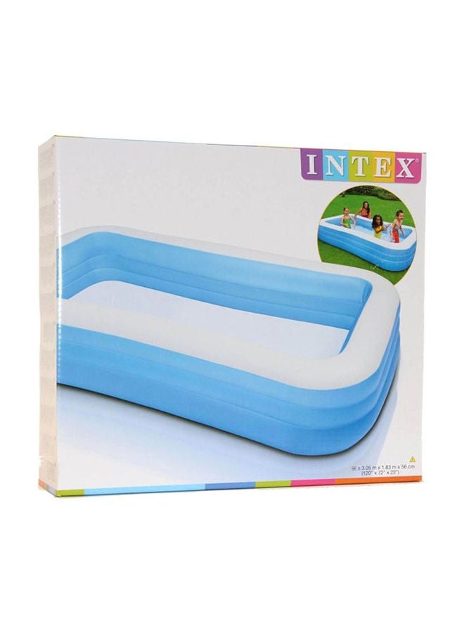 INTEX Portable Lightweight Foldable Compact Strong And Durable Rectangular Inflatable Pool For Kids 306x183x56cm 306x183x56cm - Image 4