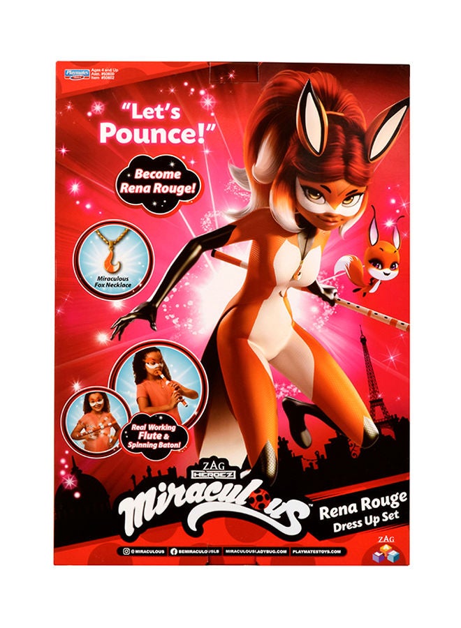 ميراكيولس مجموعة ملابس هيروز رول بلاي الدعسوقة - رينا روج 30.48 × 23 × 6.50 سم 30.48 x 23 x 6.50سم - Image 2