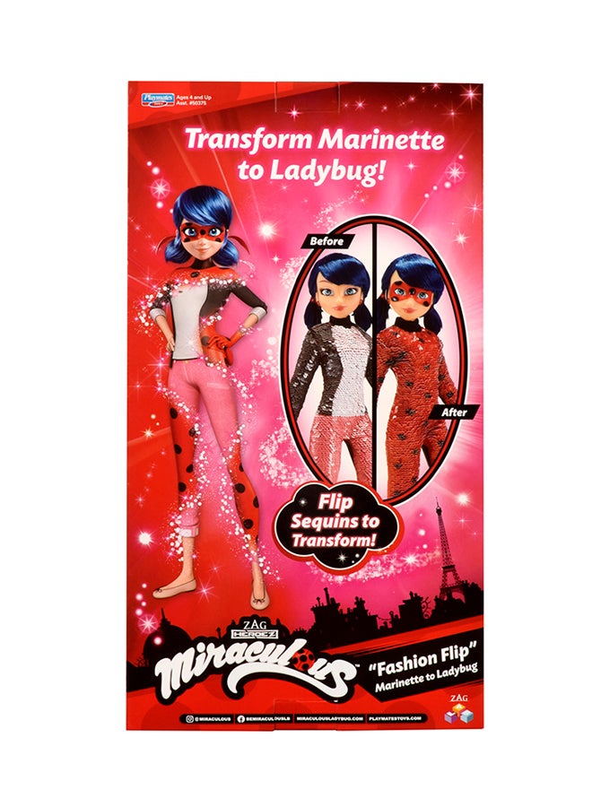 Miraculous - Miraculous - Fashion Flip Marinette To Ladybug 32.39 x 17.78 x 6.35cm - Image 1